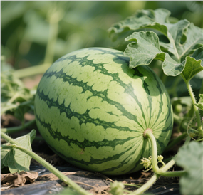 西瓜田绿色有机小西瓜图片